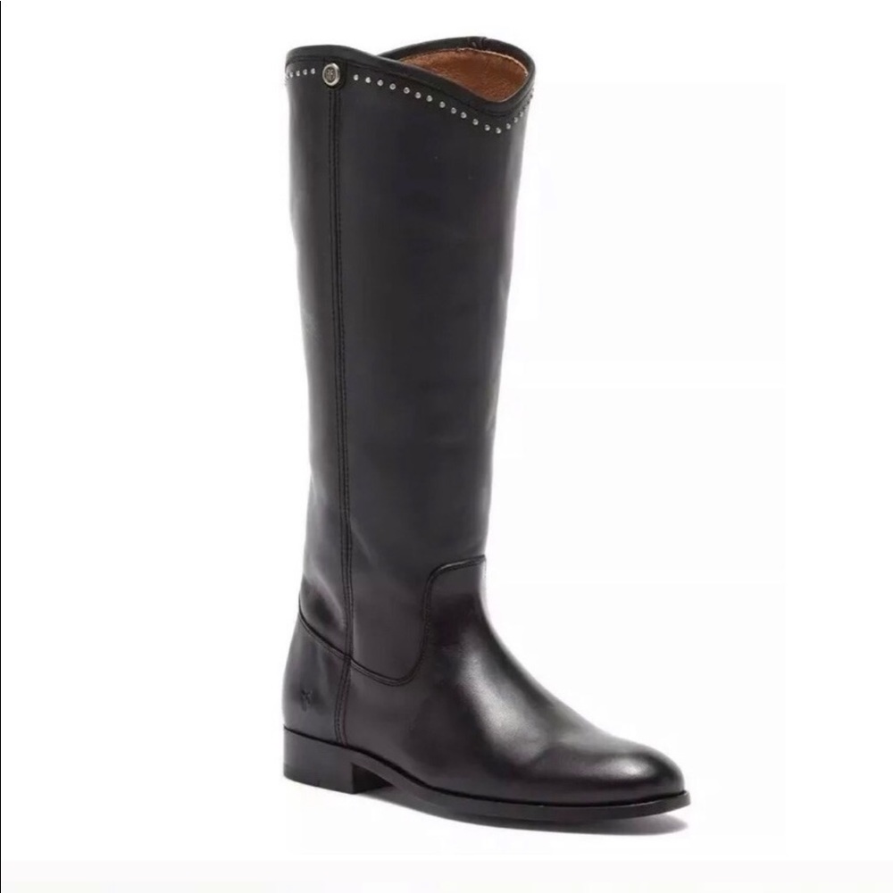 FRYE Melissa Stud Button Riding Leather Boots 6.5